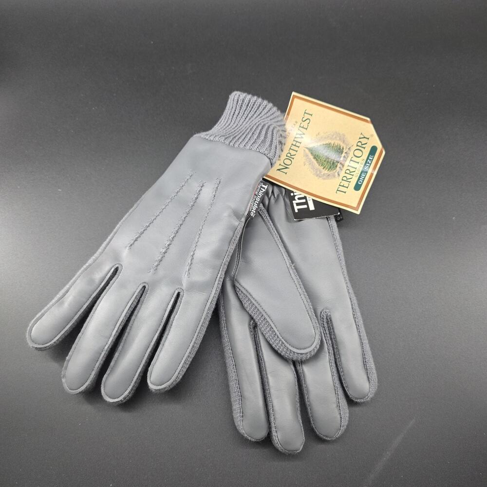 Northwest Territory Gray Thinsulate Thermal Insulation Gloves One Size Winter